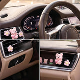 Darrahopens Auto Accessories > Auto Accessories Others > Automotive Decor 3Pcs Cute Bear Car Air Freshener Vent Clips, Aromatherapy Car Decor for Girls (Pink)
