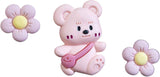 3Pcs Cute Bear Car Air Freshener Vent Clips, Aromatherapy Car Decor for Girls (Pink)