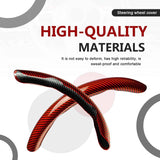 Darrahopens Auto Accessories > Auto Accessories Others > Automotive Decor 3pcs Universal Carbon Fiber Steering Wheel Cover - Anti-Slip & Segmented Design, Universal 99% Durable Steering Wheel Protector for Men and Women, Car Interior Accessory (Red)