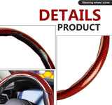 Darrahopens Auto Accessories > Auto Accessories Others > Automotive Decor 3pcs Universal Carbon Fiber Steering Wheel Cover - Anti-Slip & Segmented Design, Universal 99% Durable Steering Wheel Protector for Men and Women, Car Interior Accessory (Red)