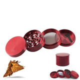 Darrahopens Auto Accessories > Auto Accessories Others > Automotive Decor 4-Layers Metal Zinc Alloy Tobacco Grinder Smoke Crusher Spice Hand Muller Au
