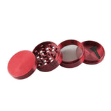 Darrahopens Auto Accessories > Auto Accessories Others > Automotive Decor 4-Layers Metal Zinc Alloy Tobacco Grinder Smoke Crusher Spice Hand Muller Au