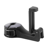 Darrahopens Auto Accessories > Auto Accessories Others > Automotive Decor 4 Pack Black Car Headrest Hook with Phone Holder for Purses Bags and 4-6.5 Inch Smartphones, Universal 360 Rotation Back Seat Storage Hook and Mobile Stand