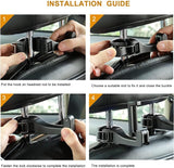Darrahopens Auto Accessories > Auto Accessories Others > Automotive Decor 4 Pack Red Car Headrest Hook with Phone Holder for Purses Bags and 4-6.5 Inch Smartphones, Universal 360 Rotation Back Seat Storage Hook and Mobile Stand