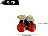 4 Pcs Cherry Car Air Vent Freshener Clip, Rhinestone Car Air Outlet Fragrance Freshener, Bling Cute Automobile Accessories Decoration for Women,Air Fresheners Decor（Odor Random）