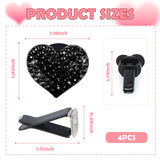 Darrahopens Auto Accessories > Auto Accessories Others > Automotive Decor 4PCS Heart-Shaped Car Vent Clips with Rhinestone,Bling Air Vent Clips Car Decorations,Premium Shiny Car Clips for Vents Accessories Interior (Black)