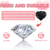 4PCS Heart-Shaped Car Vent Clips with Rhinestone,Bling Air Vent Clips Car Decorations,Premium Shiny Car Clips for Vents Accessories Interior (Black)