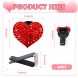 Darrahopens Auto Accessories > Auto Accessories Others > Automotive Decor 4PCS Heart-Shaped Car Vent Clips with Rhinestone,Bling Air Vent Clips Car Decorations,Premium Shiny Car Clips for Vents Accessories Interior (Red)