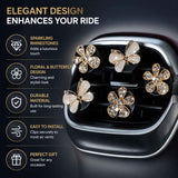 5Pcs Bling Butterfly & Flower Car Air Vent Clips, Rhinestone Car Air Freshener, Luxury Car Interior Decor Accessories for Women