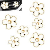 Darrahopens Auto Accessories > Auto Accessories Others > Automotive Decor 6 PCS Car Air Vent Clips White Daisy Flower Car Air Freshener Clip Air Conditioning Outlet Clip for Car Interior Decoration Accessories (2 Size)
