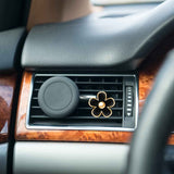 6 Pcs Daisy Flower Air Vent Clip Accessories Air Conditioning Outlet Clip Car Air Freshener Dashboard Accessories Charm Car Inter Decor(2.5 cm, 3 cm, 3.3 cm,Black)