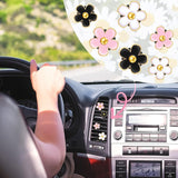 Darrahopens Auto Accessories > Auto Accessories Others > Automotive Decor 6 Pcs Daisy Flower Air Vent Clip Accessories Air Conditioning Outlet Clip Car Air Freshener Dashboard Accessories Charm Car Inter Decor(3 cm, 3.3 cm,Black, Pink, White)