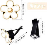 6 Pcs Daisy Flower Air Vent Clip Accessories Air Conditioning Outlet Clip Car Air Freshener Dashboard Accessories Charm Car Inter Decor(3 cm, 3.3 cm,Red, White, Black)