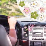 Darrahopens Auto Accessories > Auto Accessories Others > Automotive Decor 6 Pcs Daisy Flower Air Vent Clip Accessories Air Conditioning Outlet Clip Car Freshener Dashboard Accessories Charm Car Inter Decor (Green, Pink,White,3/3.3 cm)
