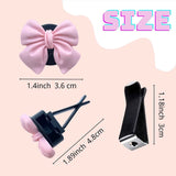 Darrahopens Auto Accessories > Auto Accessories Others > Automotive Decor 6 pcs Pink Bow Car Air Vent Clips Coquette Cute Girly Car Decor Accessories Interior Aesthetic Decorations Charm Stuff for Women Girl