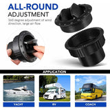 Darrahopens Auto Accessories > Auto Accessories Others > Automotive Decor 60Mm Car Interior Heater Vent Cover DAshboard Air Vent Deflector Side ROof Air Black Vent Outlet ROund Louvered DAsh