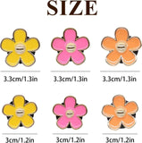 6pcs Flower Air Freshener Vent Clips,Pink Yellow Orange Daisy Car Decor Accessories for Women,3.3cm/3cm Girly Refillable Diffuser