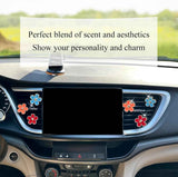 6pcs Flower Air Vent Clips Car Air Freshener,Red Orange Blue Daisy Flowers Vent Clip Car Accessories for Women,Girly Car Decor Refillable Car Diffuser
