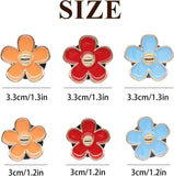 6pcs Flower Air Vent Clips Car Air Freshener,Red Orange Blue Daisy Flowers Vent Clip Car Accessories for Women,Girly Car Decor Refillable Car Diffuser