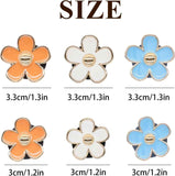6pcs Flowers Car Air Freshener Vent Clips,Blue Orange White Daisy Air Vent Clip Car Accessories for Women,3.3cm/3cm Flowers Vehicle Decor Refillable Diffuser