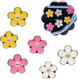 6pcs Flowers Car Air Freshener Vent Clips,Pink Yellow White Daisy Flowers Air Vent Clip Car Accessories for Women,3.3cm/3cm Flower Girly Vehicle Decor Refillable Outlet Diffuser
