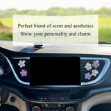 Darrahopens Auto Accessories > Auto Accessories Others > Automotive Decor 6pcs Flowers Car Air Freshener Vent Clips Purple White Daisy Air Vent Clip Car Accessories for Women 3.3cm/3cm Flower Vehicle Interior Decor Refillable Diffuser