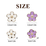 Darrahopens Auto Accessories > Auto Accessories Others > Automotive Decor 6pcs Flowers Car Air Freshener Vent Clips Purple White Daisy Air Vent Clip Car Accessories for Women 3.3cm/3cm Flower Vehicle Interior Decor Refillable Diffuser