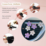 Darrahopens Auto Accessories > Auto Accessories Others > Automotive Decor 6pcs Flowers Car Air Freshener Vent Clips Purple White Daisy Air Vent Clip Car Accessories for Women 3.3cm/3cm Flower Vehicle Interior Decor Refillable Diffuser