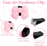 Darrahopens Auto Accessories > Auto Accessories Others > Automotive Decor 6pcs Pink Bow Car Vent Clamp, Cute Air Freshener Clamp, Pink Bow Auto Accessories, Coquette Air Air Conditioning Vent Decoration, Indoor Girl Car Accessories for Women Car Truck Suv