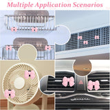 Darrahopens Auto Accessories > Auto Accessories Others > Automotive Decor 6pcs Pink Bow Car Vent Clamp, Cute Air Freshener Clamp, Pink Bow Auto Accessories, Coquette Air Air Conditioning Vent Decoration, Indoor Girl Car Accessories for Women Car Truck Suv
