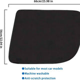 Darrahopens Auto Accessories > Auto Accessories Others > Automotive Decor A pair Dog Car Door Protector, Anti-Scratch Car Door Cover from Dog Scratching, Durable Pet Window Guard for Vehicle Truck SUV Universal Fit Machine Washable, black