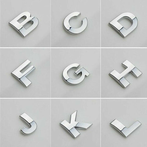 Darrahopens Auto Accessories > Auto Accessories Others > Automotive Decor A-Z Alphabet Letters Car Sticker Self Adhesive Auto Badge Emblem 3D Chrome Good - B