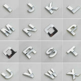 Darrahopens Auto Accessories > Auto Accessories Others > Automotive Decor A-Z Alphabet Letters Car Sticker Self Adhesive Auto Badge Emblem 3D Chrome Good - Number 2