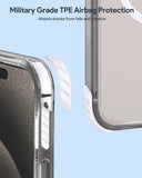 Darrahopens Auto Accessories > Auto Accessories Others > Automotive Decor Aukey Urban Guard  Magnetic Hard-Shell iPhone 15 Pro Max Phone case - Transparent (TM11D)