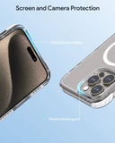 Darrahopens Auto Accessories > Auto Accessories Others > Automotive Decor Aukey Urban Guard  Magnetic Hard-Shell iPhone 15 Pro Max Phone case - Transparent (TM11D)