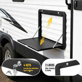 Darrahopens Auto Accessories > Auto Accessories Others > Automotive Decor Aumerage Aluminium Folding Caravan Table – Lockable, Space-Saving Portable Table with 50kg Capacity, Black In Australia - Darrahopens