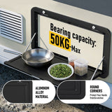 Darrahopens Auto Accessories > Auto Accessories Others > Automotive Decor Aumerage Aluminium Folding Caravan Table – Lockable, Space-Saving Portable Table with 50kg Capacity, Black In Australia - Darrahopens