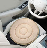 Darrahopens Auto Accessories > Auto Accessories Others > Automotive Decor Beige 360° Swivel Car Seat Cushion – Portable Rotating Transfer Aid for Elderly, Pregnant Women & Mobility Support