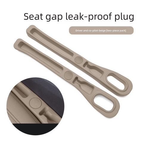 Darrahopens Auto Accessories > Auto Accessories Others > Automotive Decor Beige Car Seat Gap Filler Strip with Integrated Storage Slot Universal Interior Organizer for Mobile Phones and Keys Safety Solution for Local Drivers