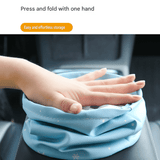Darrahopens Auto Accessories > Auto Accessories Others > Automotive Decor Black Car Trash Can - Foldable Dual-Layer Waterproof Car Garbage Bin , Space-Saving, Easy Clean, Portable Storage for Vehicle Interior, Durable Faux Leather Material