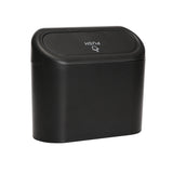 Darrahopens Auto Accessories > Auto Accessories Others > Automotive Decor Black Compact Car Trash Can 2 Pack Hanging Storage Bin with Push Lid for Vehicle Door and Seat Back Universal Fit Waste Management Solution for Local Drivers
