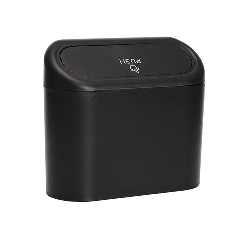 Darrahopens Auto Accessories > Auto Accessories Others > Automotive Decor Black Compact Car Trash Can 2 Pack Hanging Storage Bin with Push Lid for Vehicle Door and Seat Back Universal Fit Waste Management Solution for Local Drivers