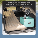 Black Multi-Chamber Car Inflatable Air Mattress with Electric Pump, Storage Bag & Pillows for Universal Trunk Sleeping and Camping (174 x 126 CM)