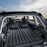 Black Multi-Chamber Car Inflatable Air Mattress with Electric Pump, Storage Bag & Pillows for Universal Trunk Sleeping and Camping (174 x 126 CM)