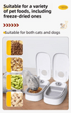 Darrahopens Auto Accessories > Auto Accessories Others > Automotive Decor Black Silent Automatic Pet Double Meal Dispenser with Rotary Buckle - Longest 48H Scheduled and Long Battery Life, Detachable for Easy Cleaning