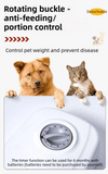 Darrahopens Auto Accessories > Auto Accessories Others > Automotive Decor Black Silent Automatic Pet Double Meal Dispenser with Rotary Buckle - Longest 48H Scheduled and Long Battery Life, Detachable for Easy Cleaning