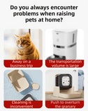 Darrahopens Auto Accessories > Auto Accessories Others > Automotive Decor Black Silent Automatic Pet Double Meal Dispenser with Rotary Buckle - Longest 48H Scheduled and Long Battery Life, Detachable for Easy Cleaning