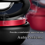 Darrahopens Auto Accessories > Auto Accessories Others > Automotive Decor Black Solar-Powered Rotating Car Air Freshener: Space-Themed Dashboard Decor with Ocean Scent & 16 Cologne Pads