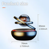 Darrahopens Auto Accessories > Auto Accessories Others > Automotive Decor Black Solar-Powered Rotating Car Air Freshener: Space-Themed Dashboard Decor with Ocean Scent & 16 Cologne Pads
