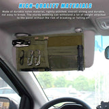 Darrahopens Auto Accessories > Auto Accessories Others > Automotive Decor Black Tactical Molle Car Sun Visor Organizer Panel – Durable Nylon Vehicle Storage Pouch with Adjustable Buckle, Loop Panelled EDC Pockets and Pen Sheath for Cars, Trucks, SUVs and Daily Driving Essentials In Australia - Darrahopens